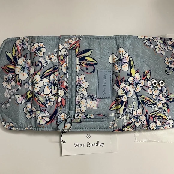 NWT Vera Bradley Cherry Blossoms Ultralight RFID Mini Trifold Wallet - Picture 8 of 11
